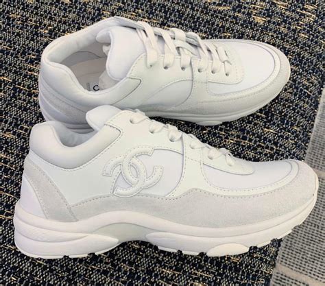 chanel white runners